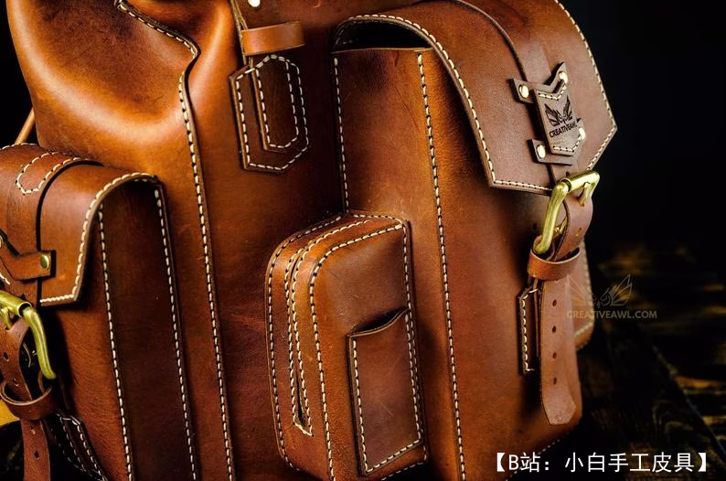 Creative Awl 提供的免费敞篷背包版型（卷状） - 3