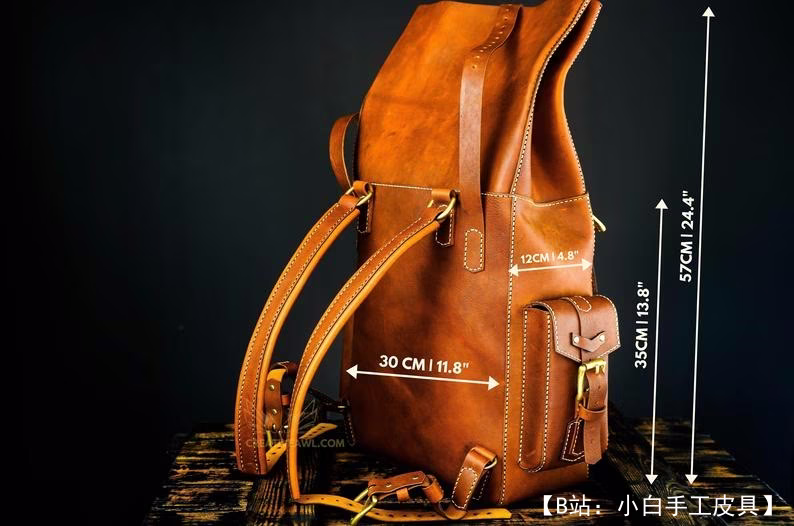 Creative Awl 提供的免费敞篷背包版型（卷状） - 5