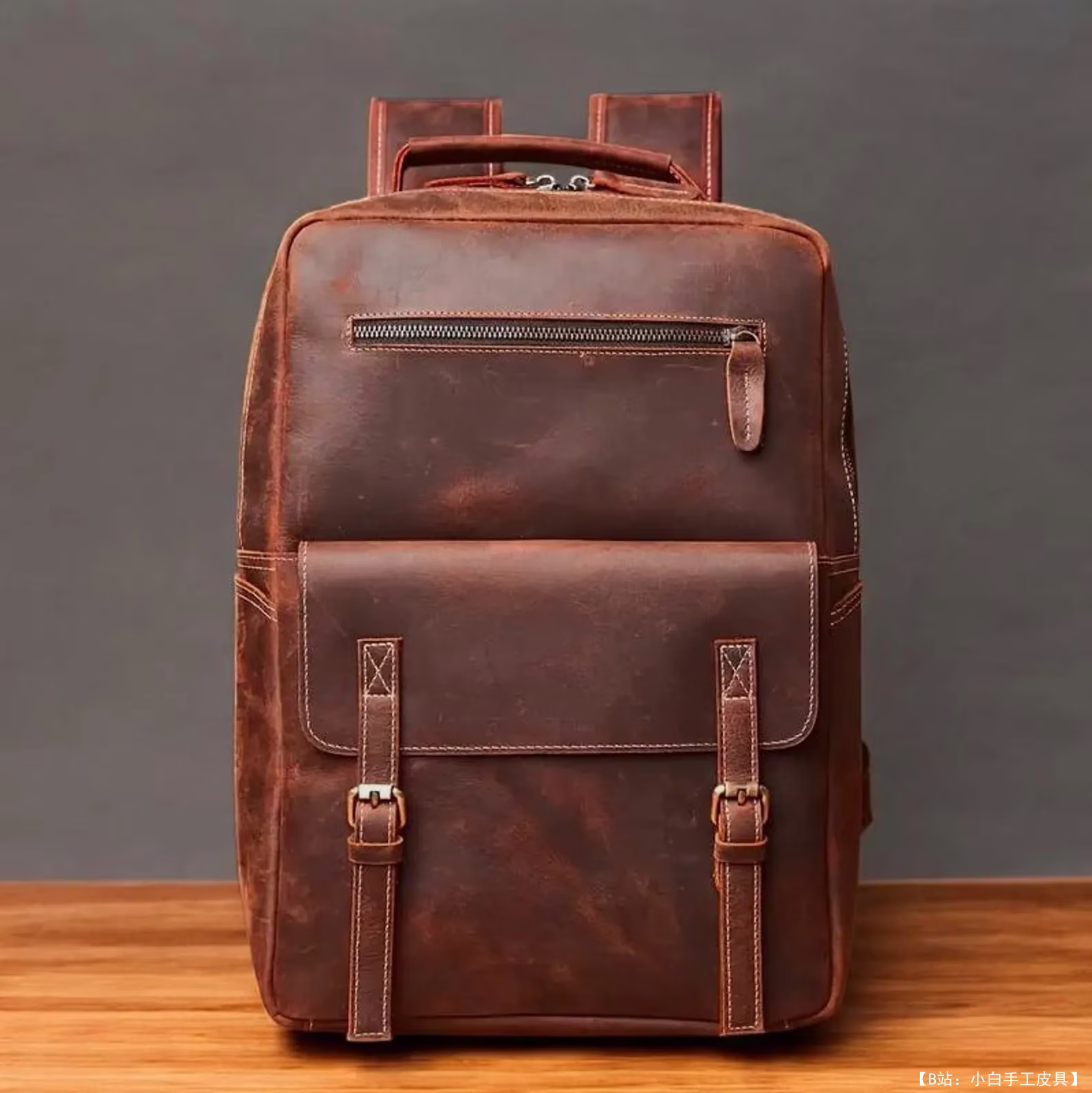 免费皮革背包版型 #8 by FloresPatterns - 2