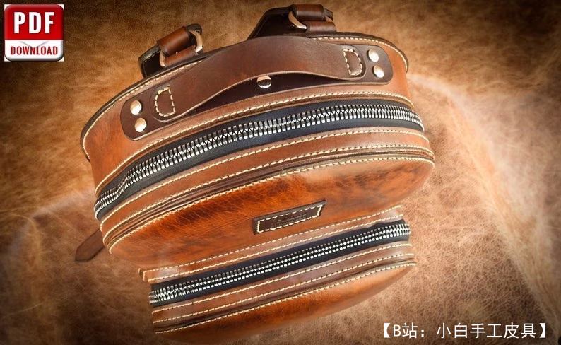 Oak Leathercraft 提供的免费皮革背包版型 - 5