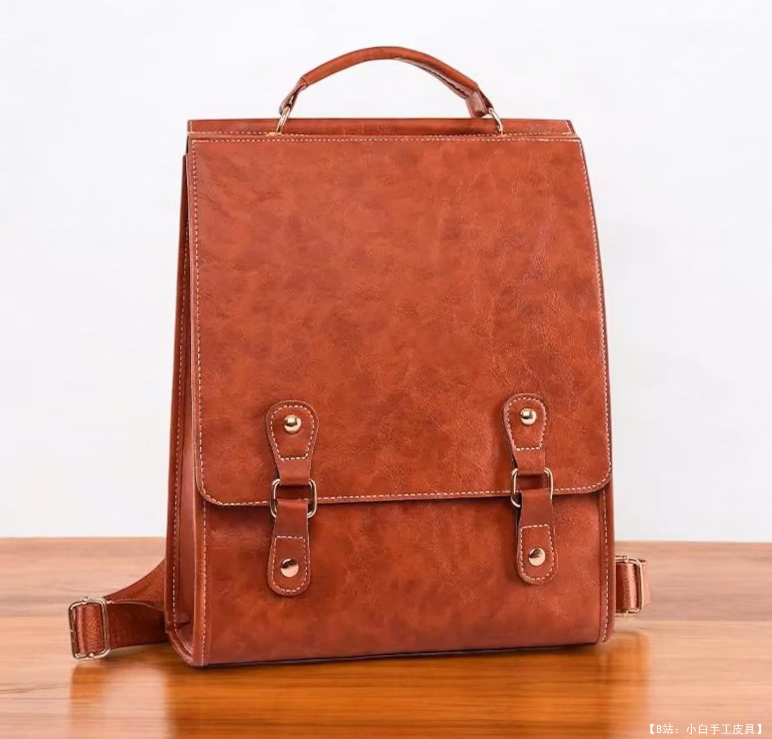 FloresPatterns 免费版型皮革背包 - 2