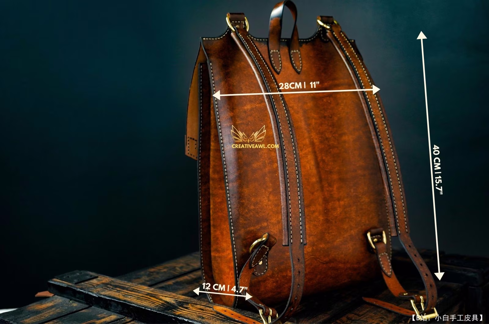 由 Creative Awl 设计的免费版型 Old school 背包 - 7