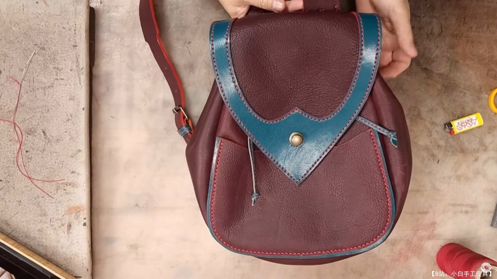 VasileandPavel 版型皮革背包“Freya” - 2