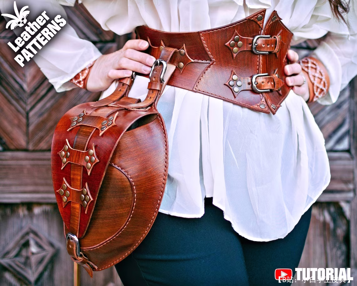 免费紧身胸衣臀包版型，由 Leatherhubpatterns 设计 - 1