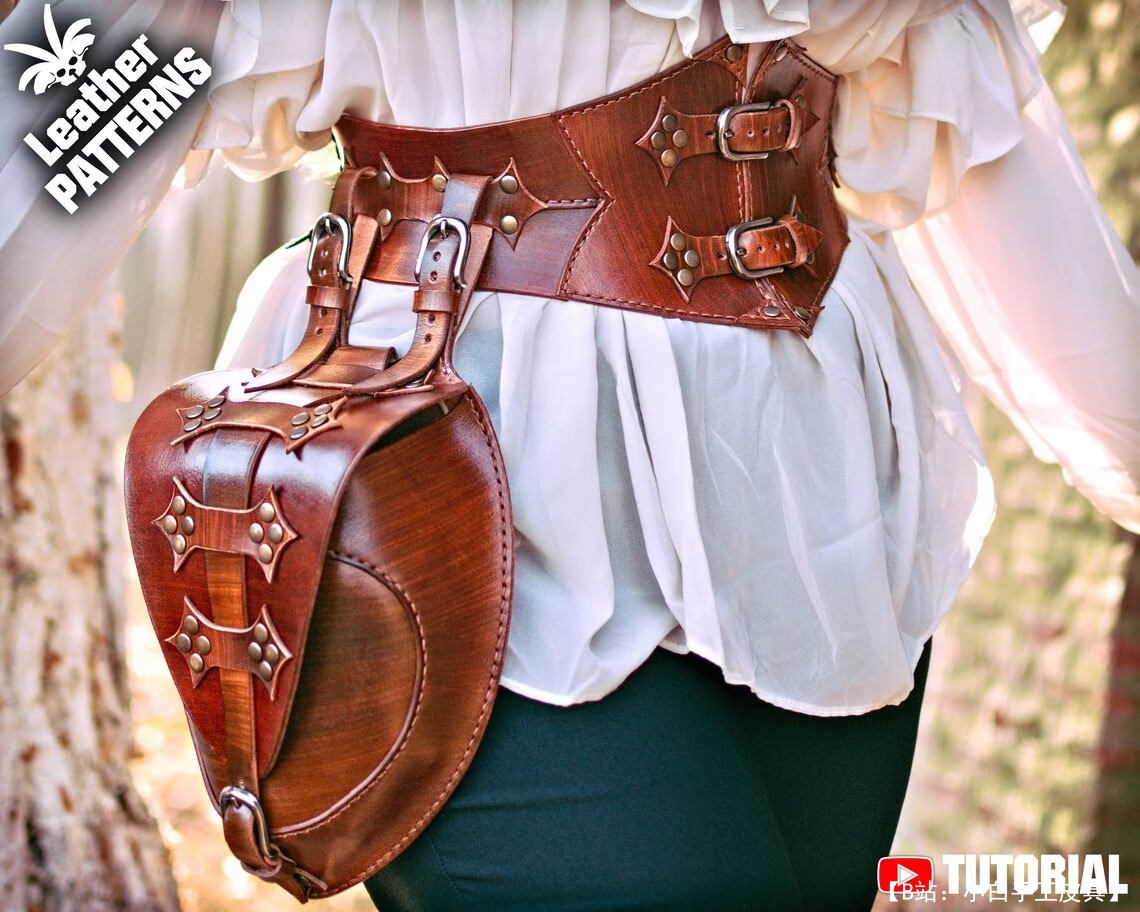 免费紧身胸衣臀包版型，由 Leatherhubpatterns 设计 - 2