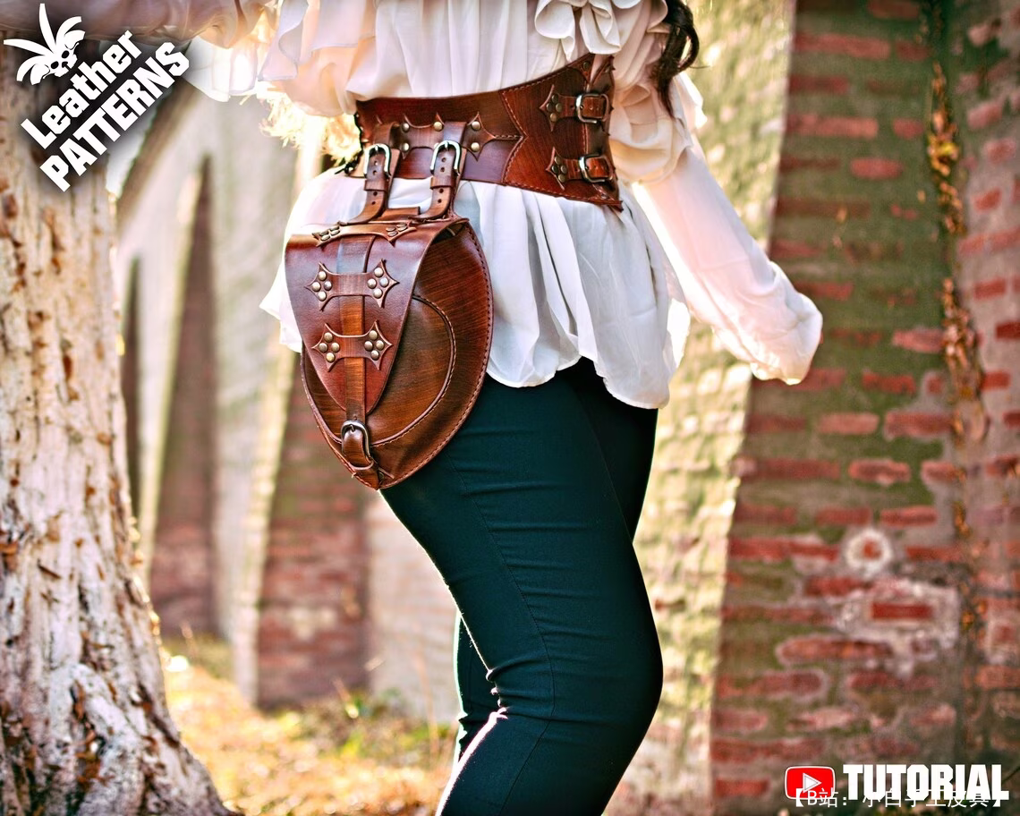 免费紧身胸衣臀包版型，由 Leatherhubpatterns 设计 - 4