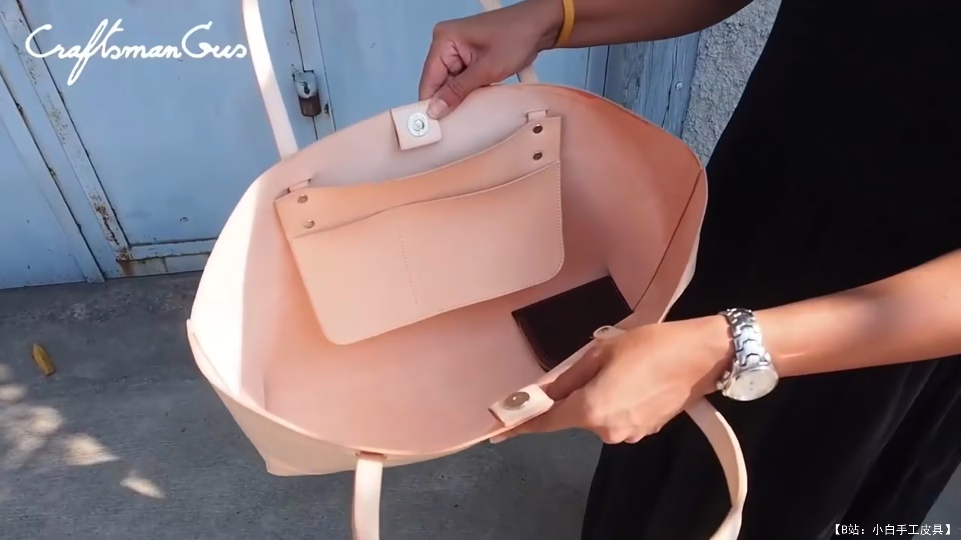 craftsmangus 提供的免费皮包版型休闲购物袋 - 2