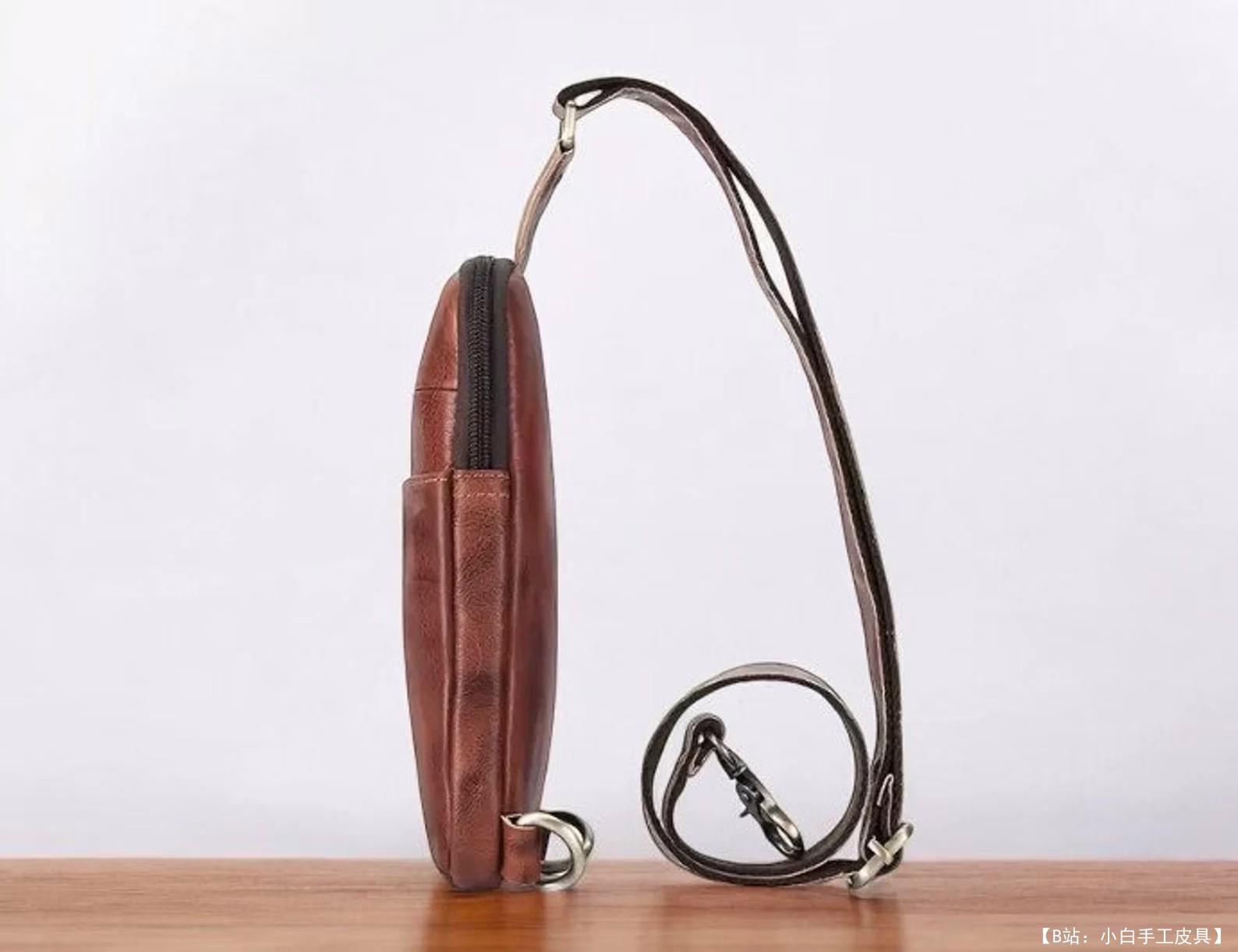 免费皮革单肩包版型 1 by FloresPatterns - 5