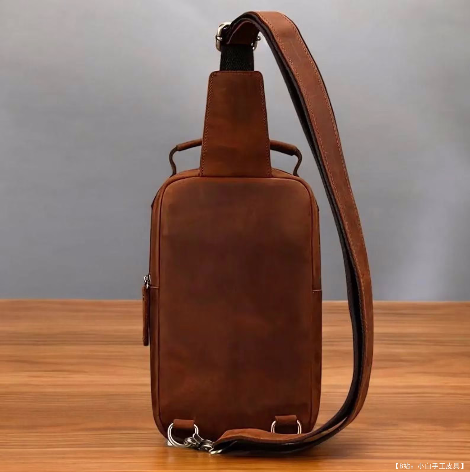 免费皮革单肩包版型 6 由 FloresPatterns 设计 - 3