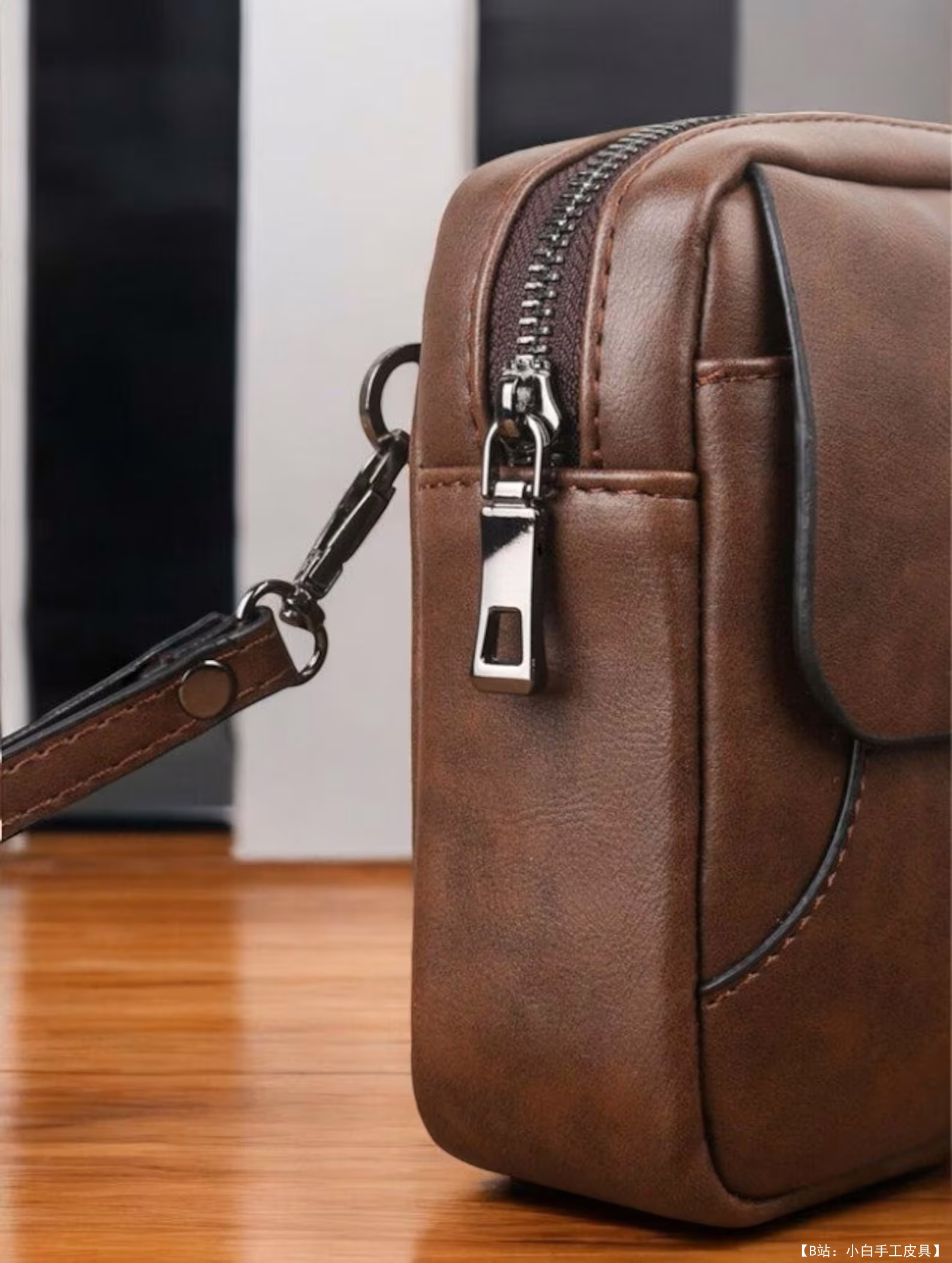 FloresPatterns 设计的免费皮革盥洗包版型 - 5