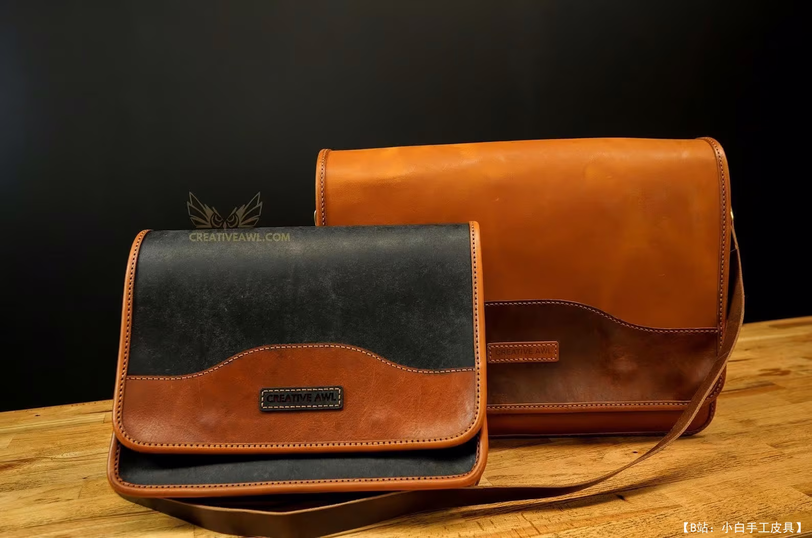 创意锥子的免费邮差包版型 - 2