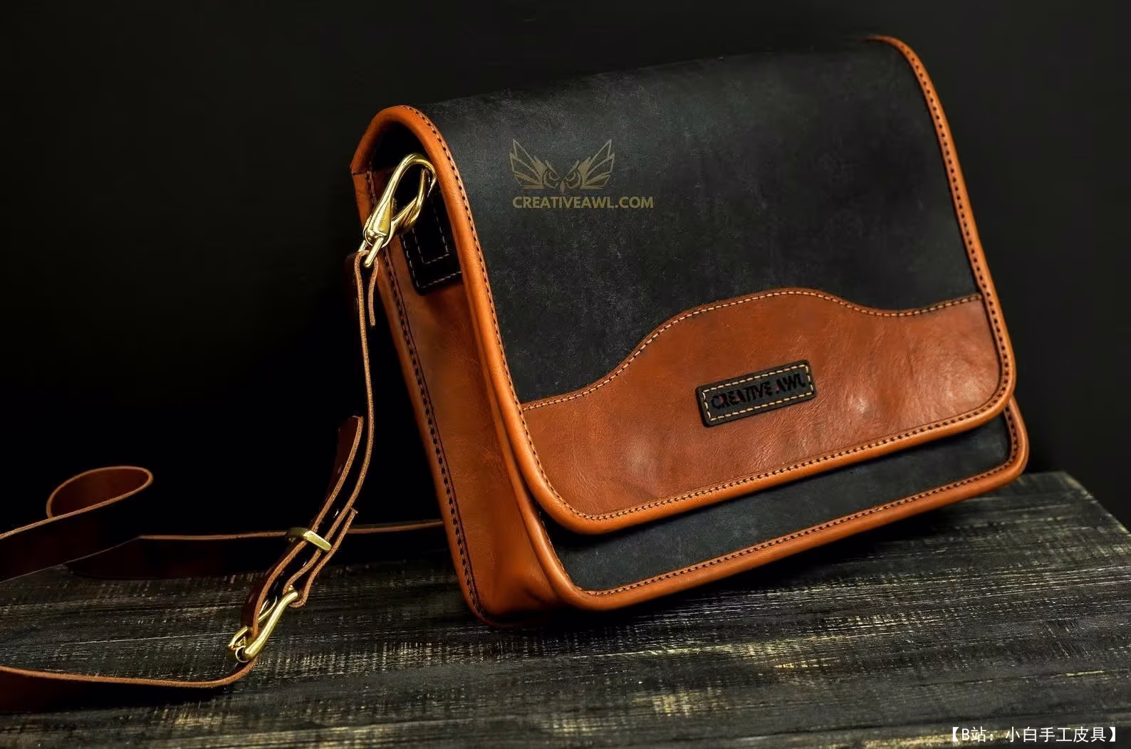 创意锥子的免费邮差包版型 - 5