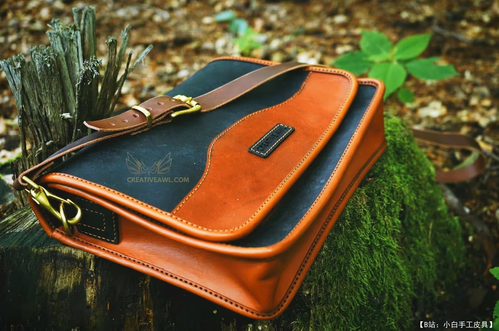 创意锥子的免费邮差包版型 - 6