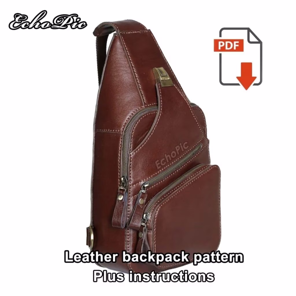 EchoPic 提供的免费单肩吊带包模板 - 1