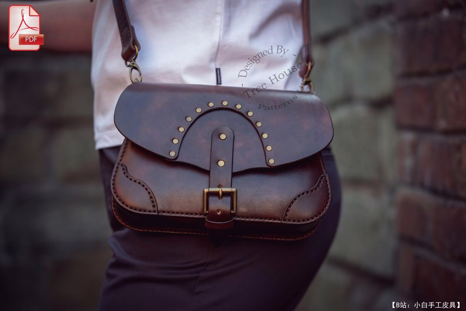 TreeHouseLeather HM 免费版型 Abigail 斜挎包 - 3