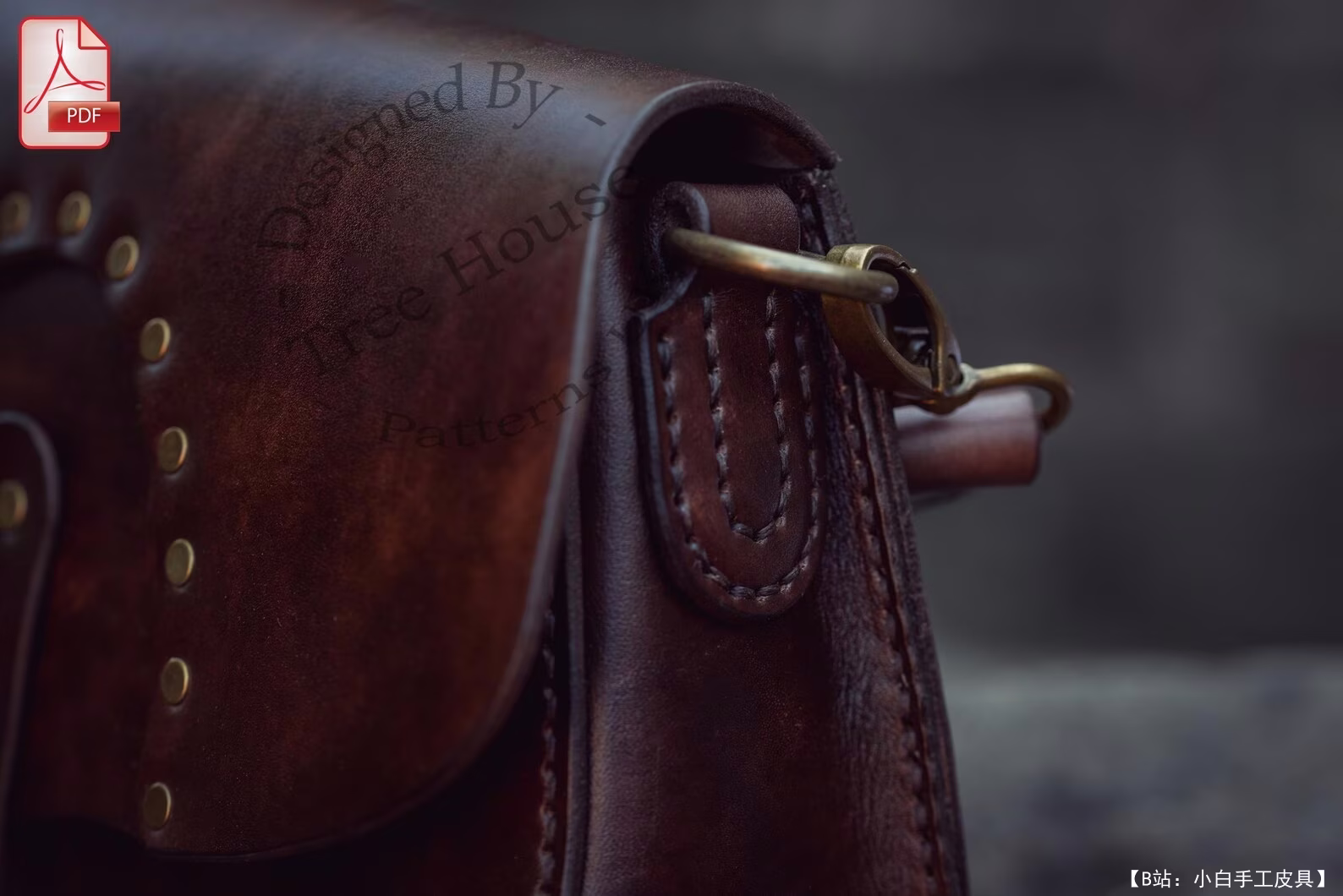 TreeHouseLeather HM 免费版型 Abigail 斜挎包 - 5