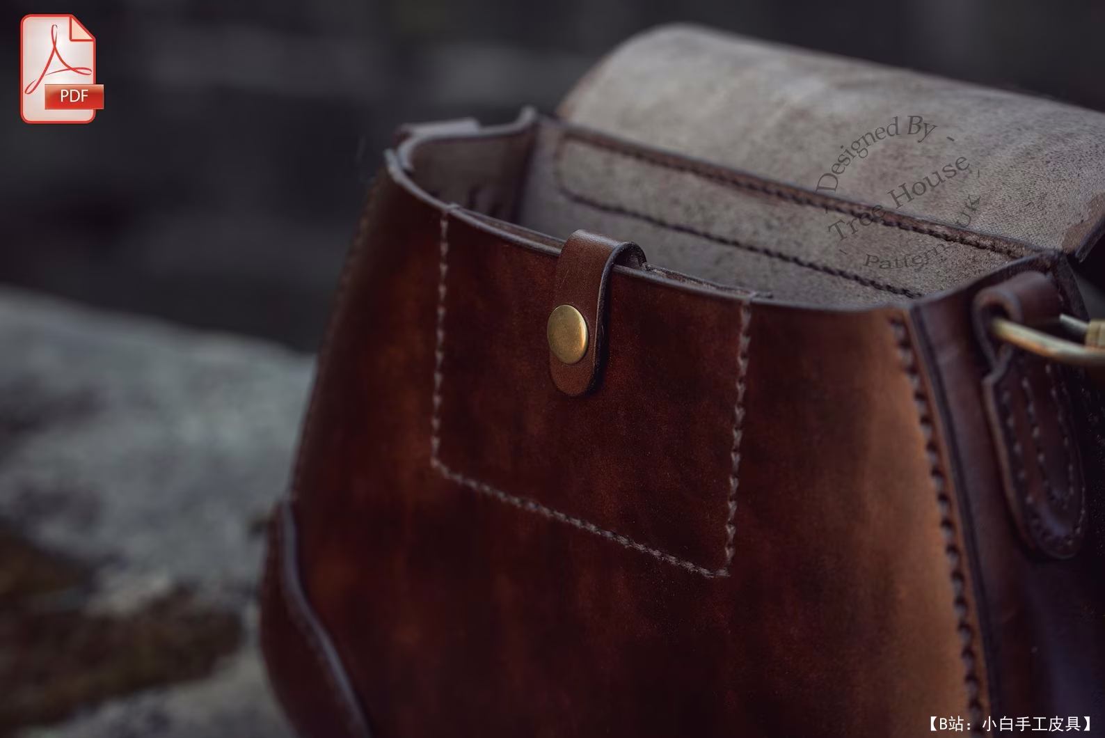 TreeHouseLeather HM 免费版型 Abigail 斜挎包 - 9