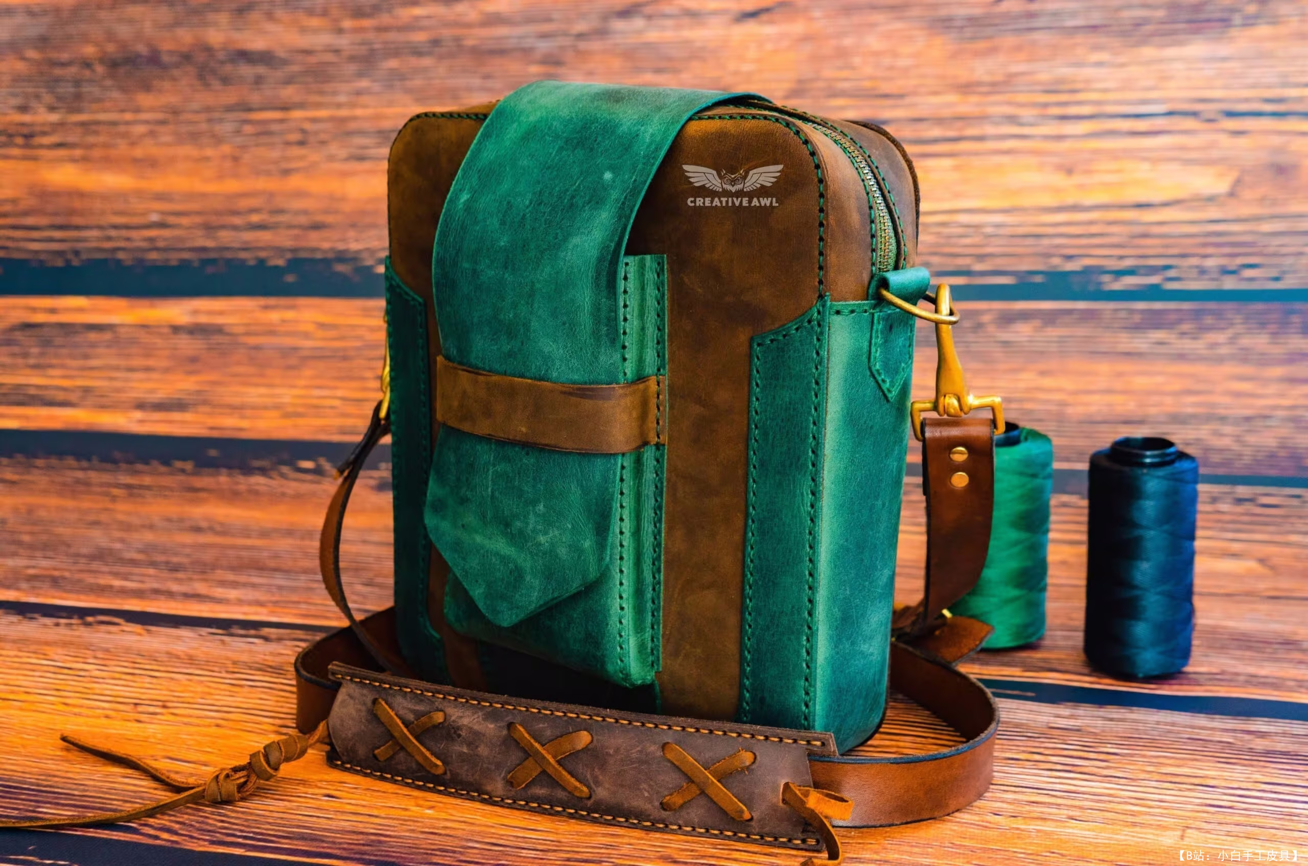 Creative awl 的免费版型 Andre 邮差包 - 3