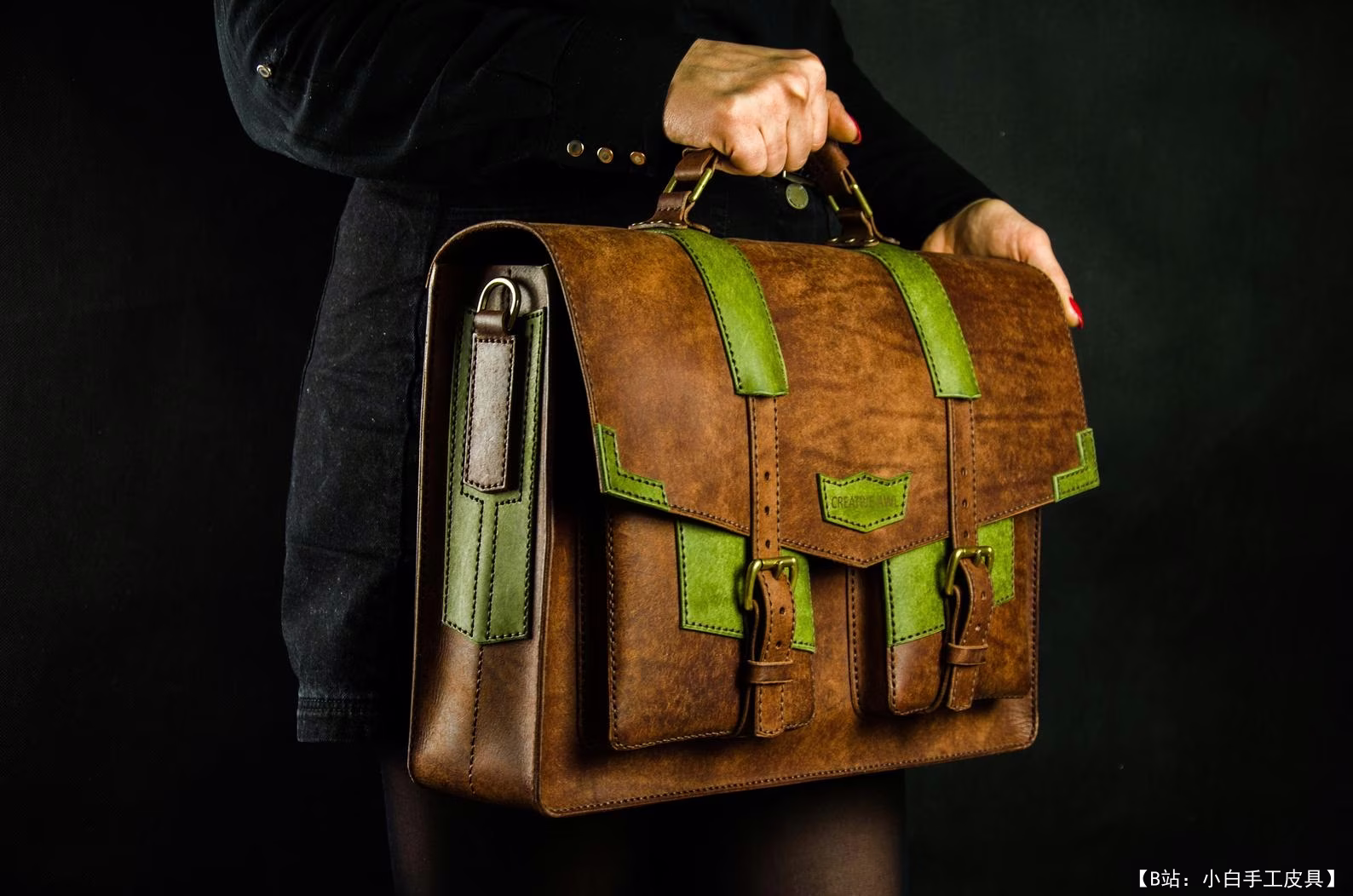 Creative awl 提供的免费版型公文包笔记本电脑包 - 2