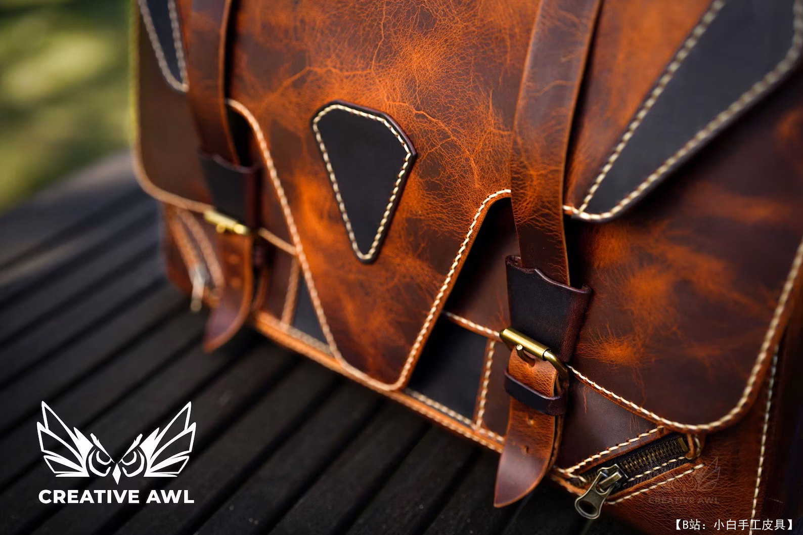 免费版型公文包笔记本电脑包 Outlaw Organizer by Creative awl - 4