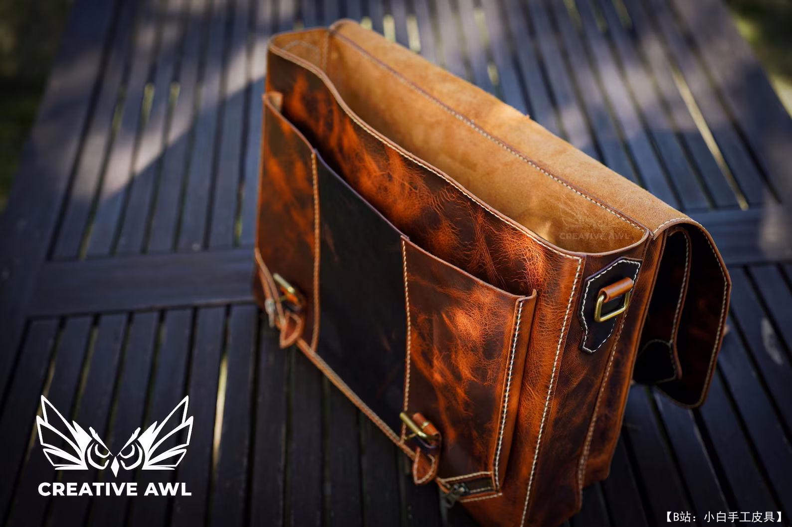 免费版型公文包笔记本电脑包 Outlaw Organizer by Creative awl - 8