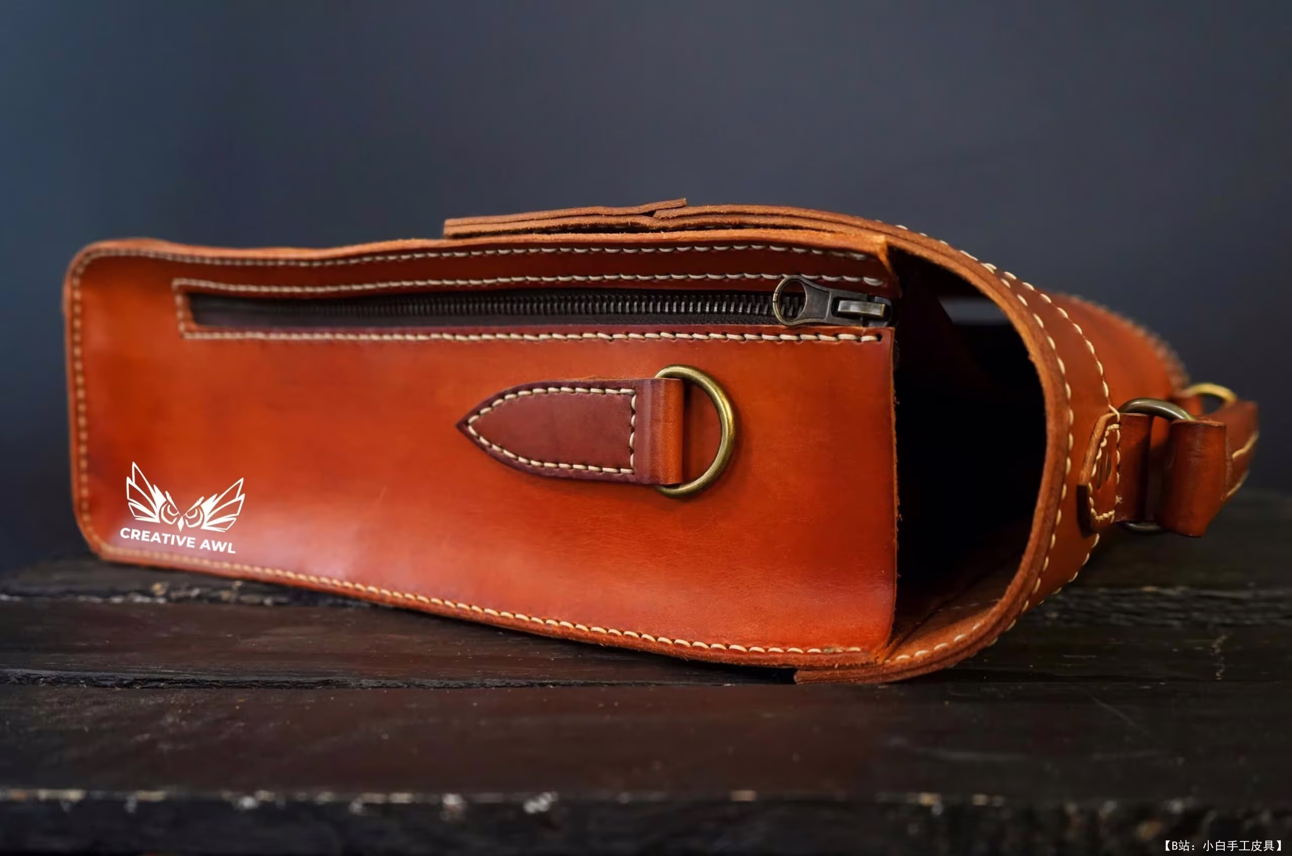 Creative awl 的免费版型 Cabret 邮差包 - 3