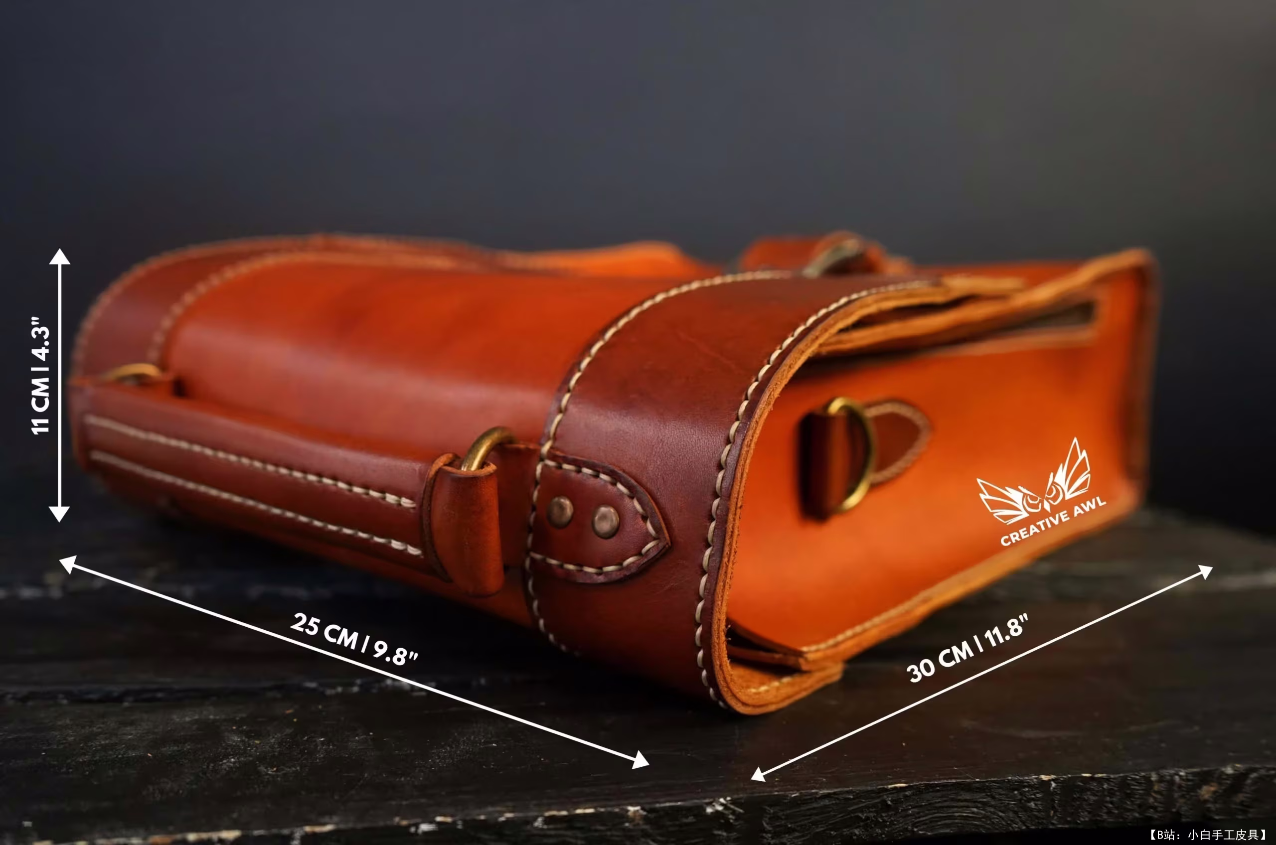 Creative awl 的免费版型 Cabret 邮差包 - 4