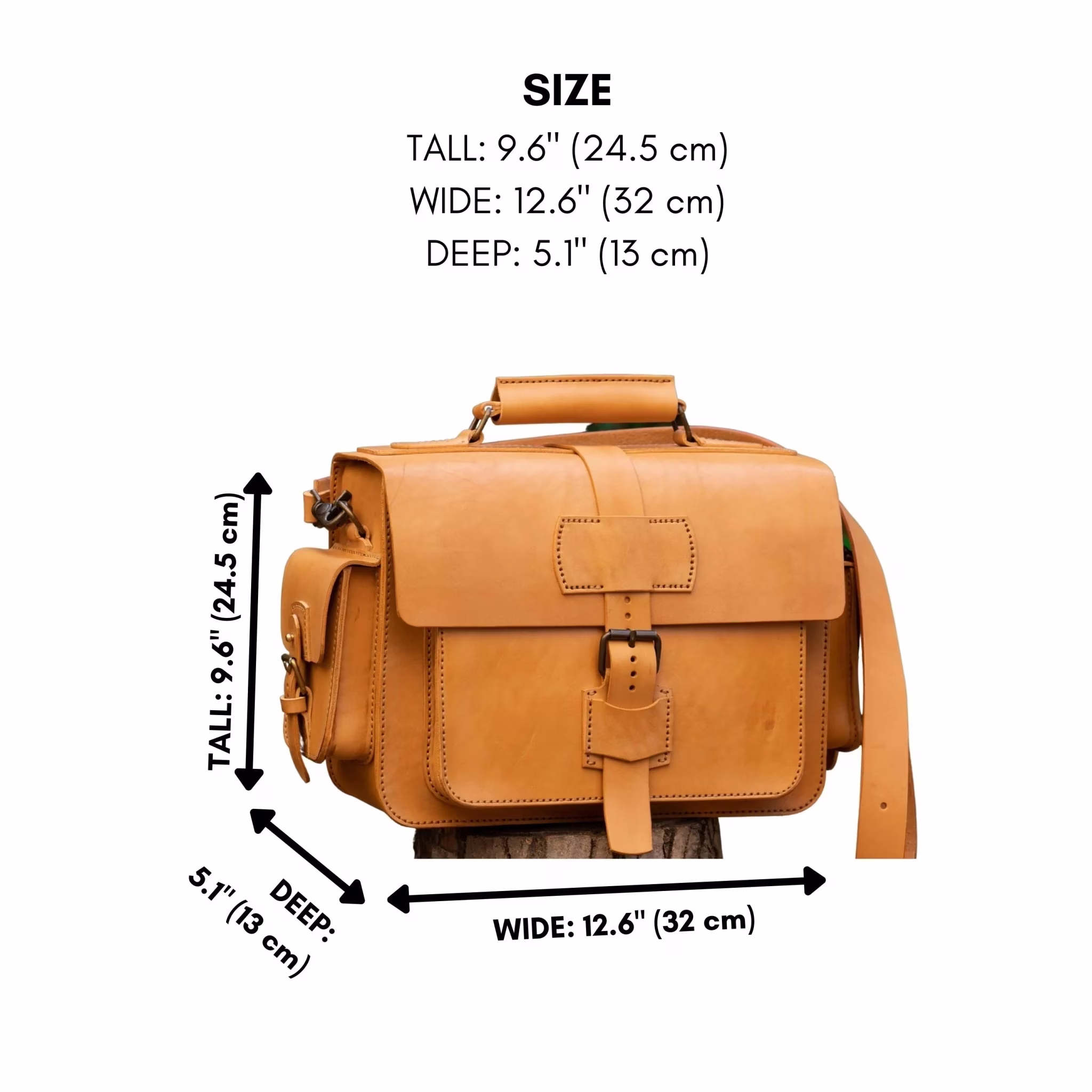 VasileandPavel 免费版型 Carter 皮革邮差包 - 8