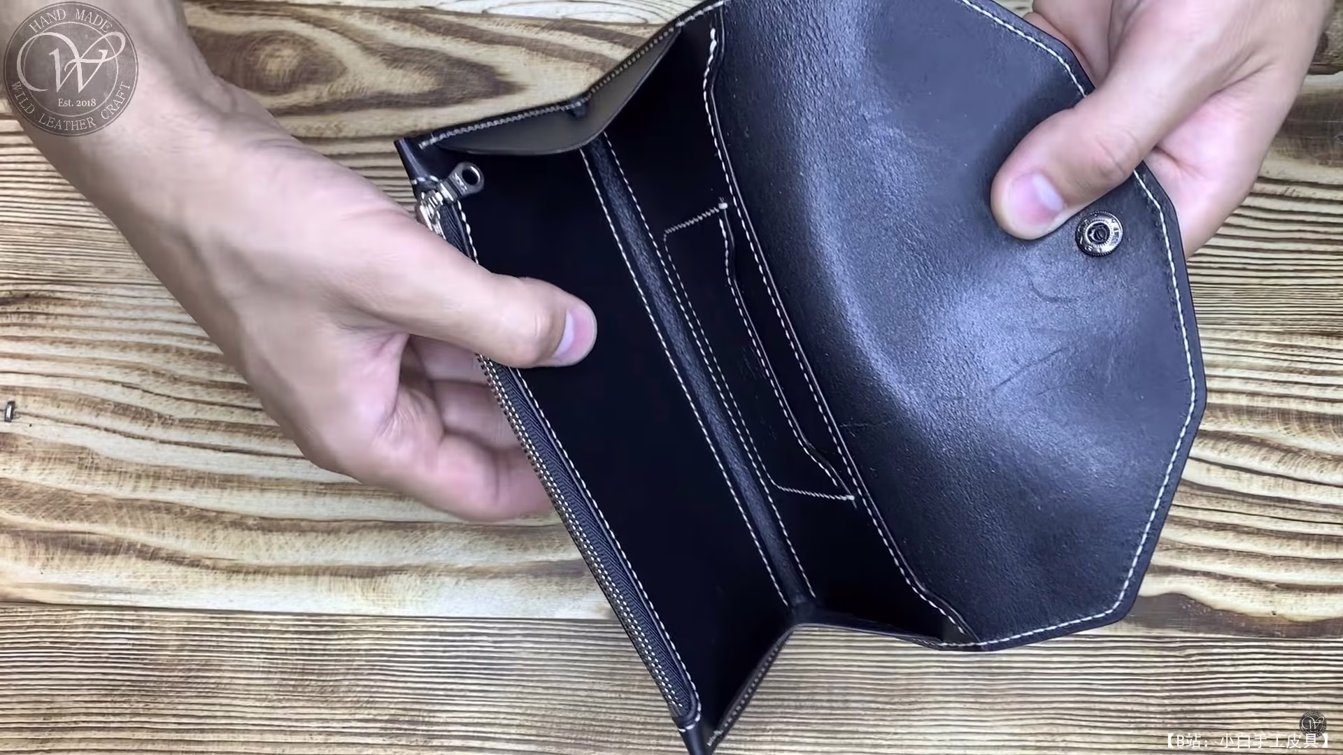 Wild Leather Craft 的免费版型手拿包 - 1