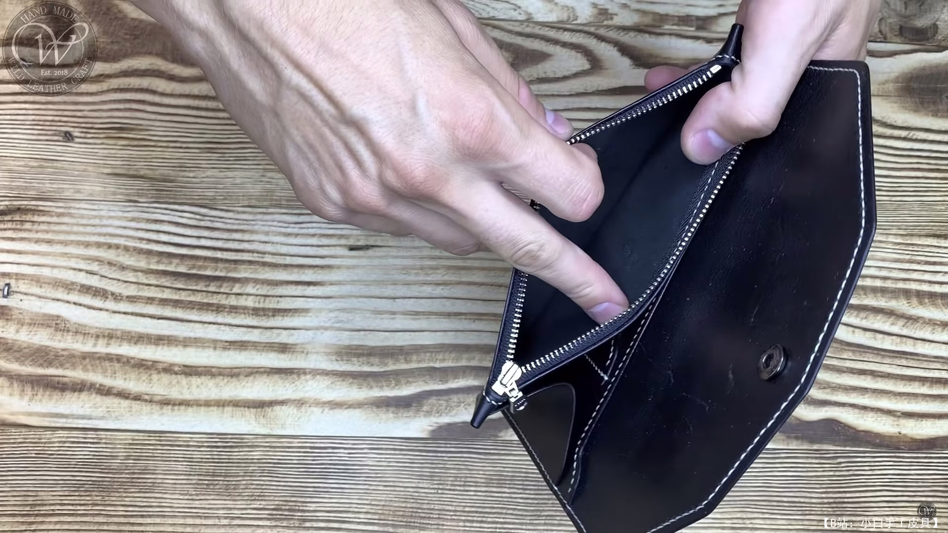 Wild Leather Craft 的免费版型手拿包 - 3