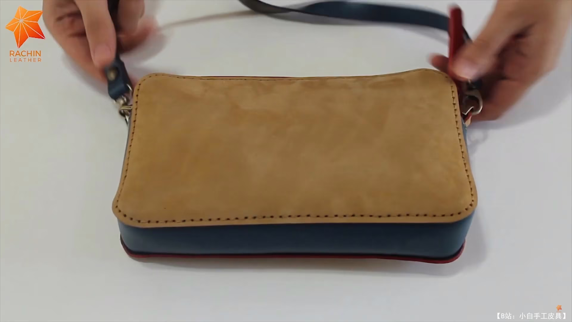 Rachin Leather 免费版型斜挎包 FANNY PACK - 2