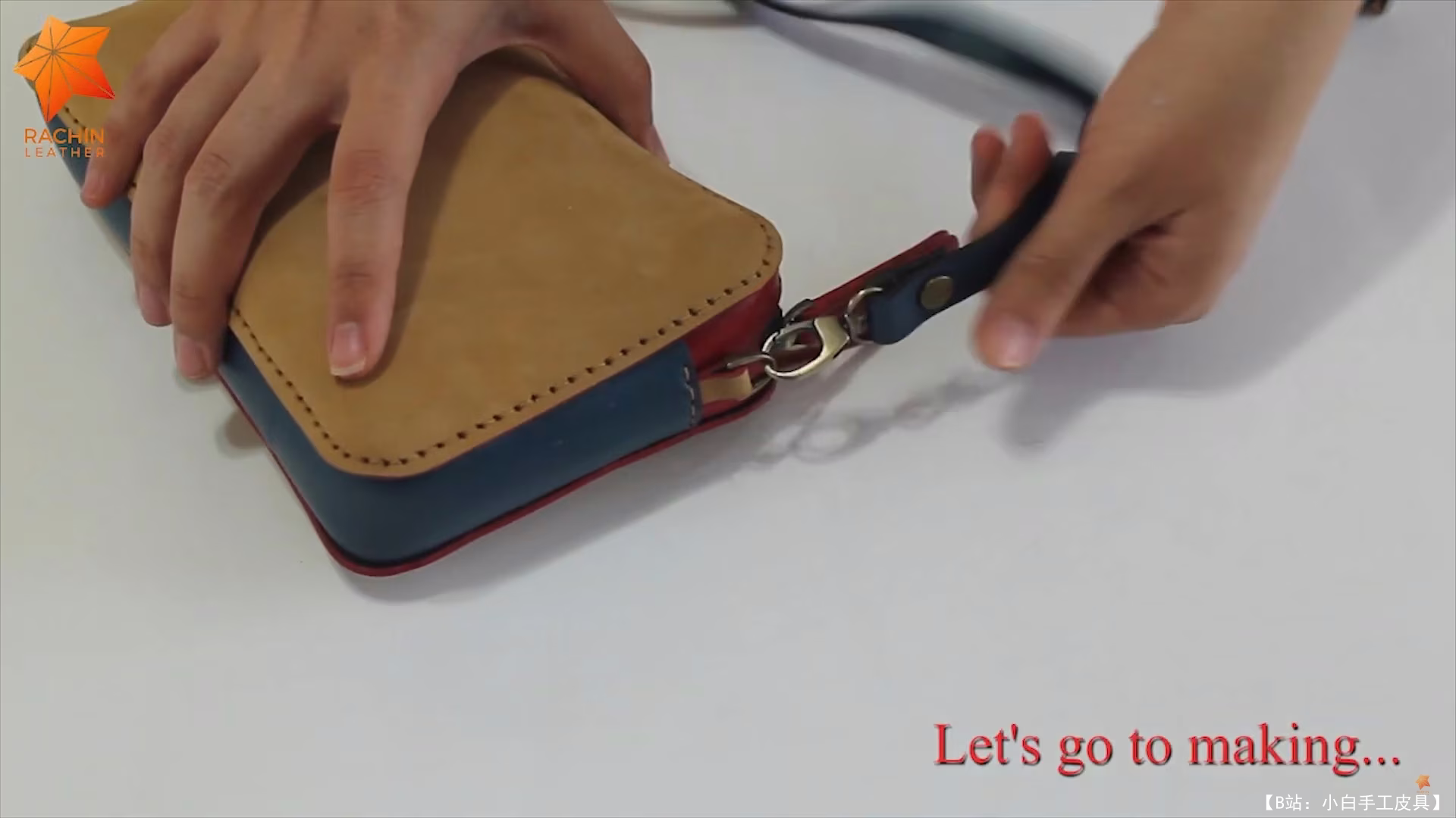 Rachin Leather 免费版型斜挎包 FANNY PACK - 3