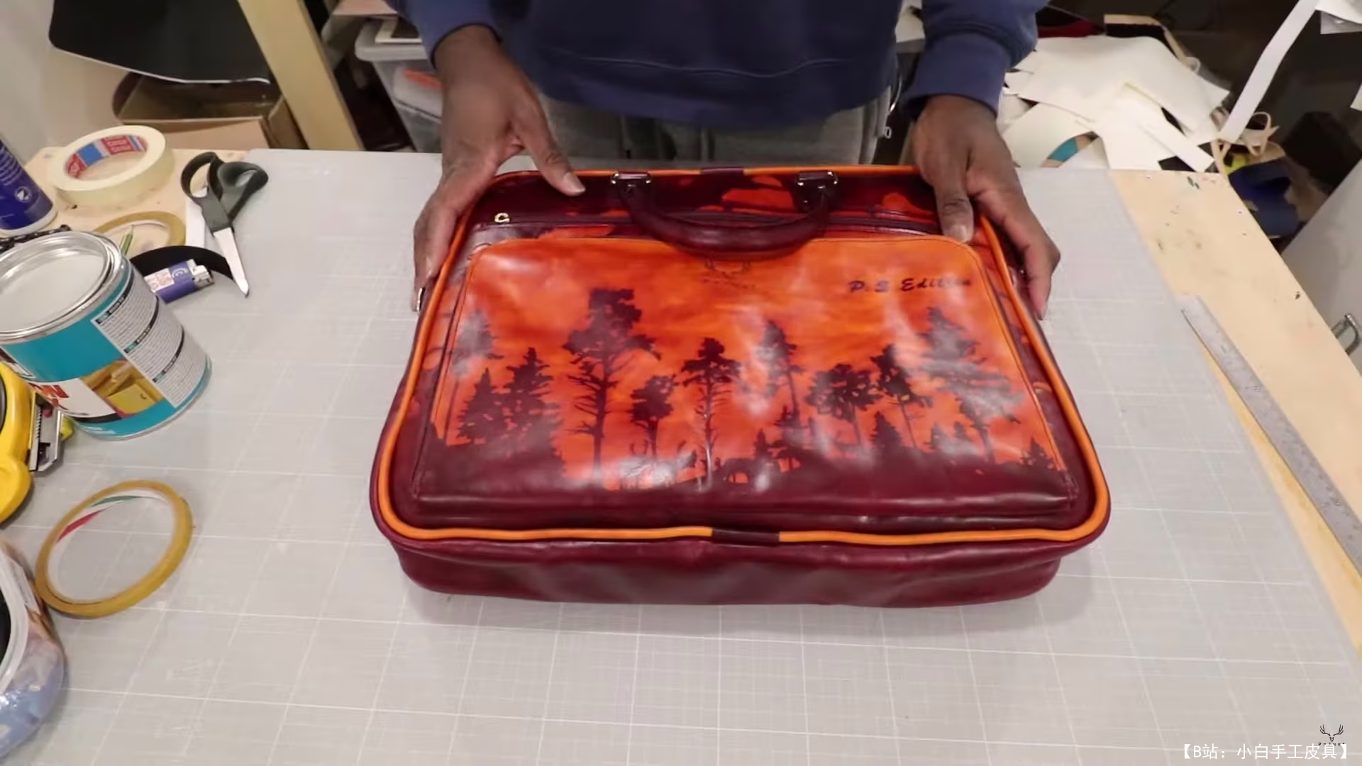 PaJust 公文包式笔记本电脑包的免费版型 - 1