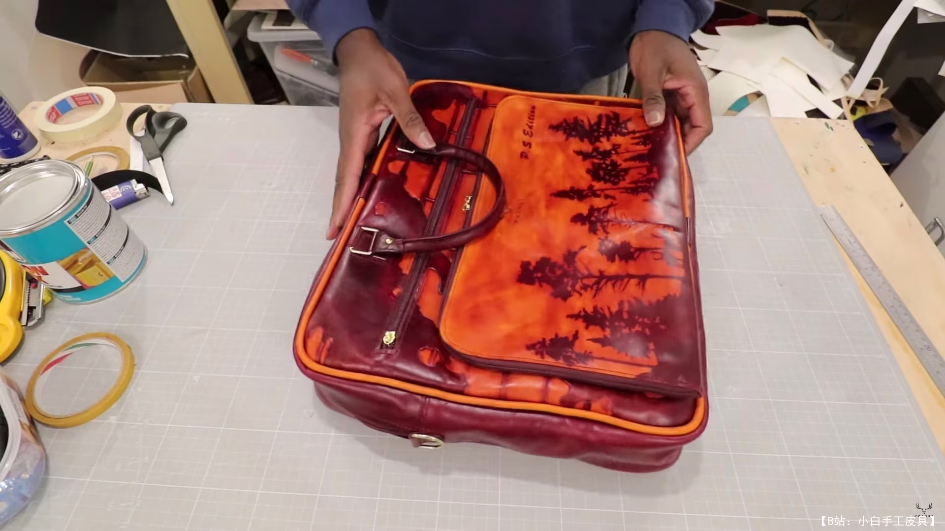 PaJust 公文包式笔记本电脑包的免费版型 - 2