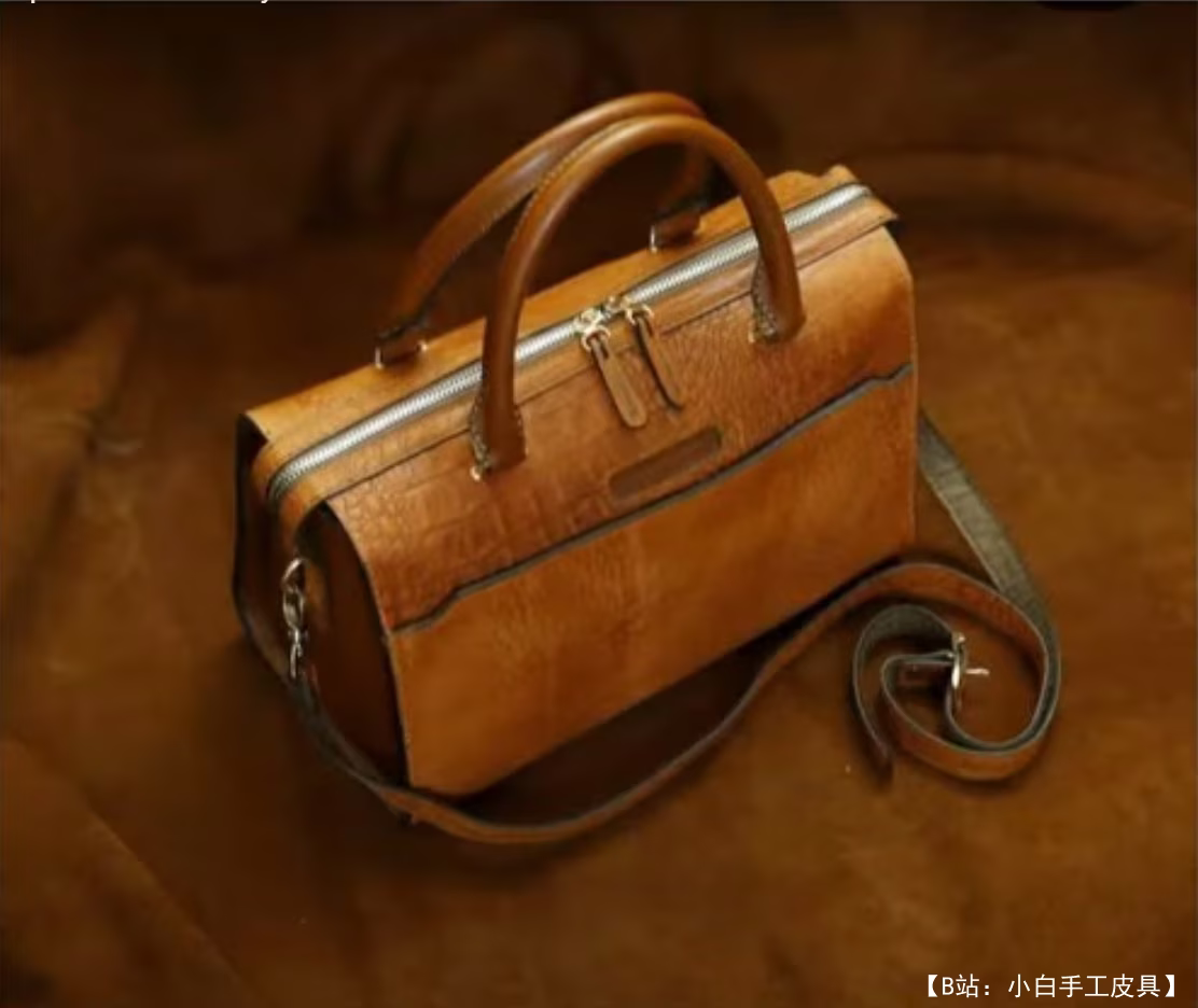 免费版型 带拉链的皮包 来自 皮革工人的免费 pdf 版型 - 3