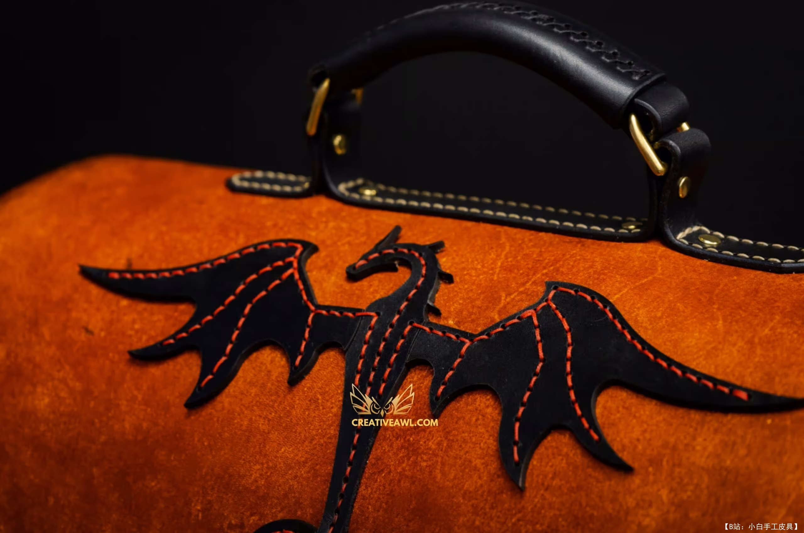 Creative Awl 的免费版型皮革野兽包 - 5