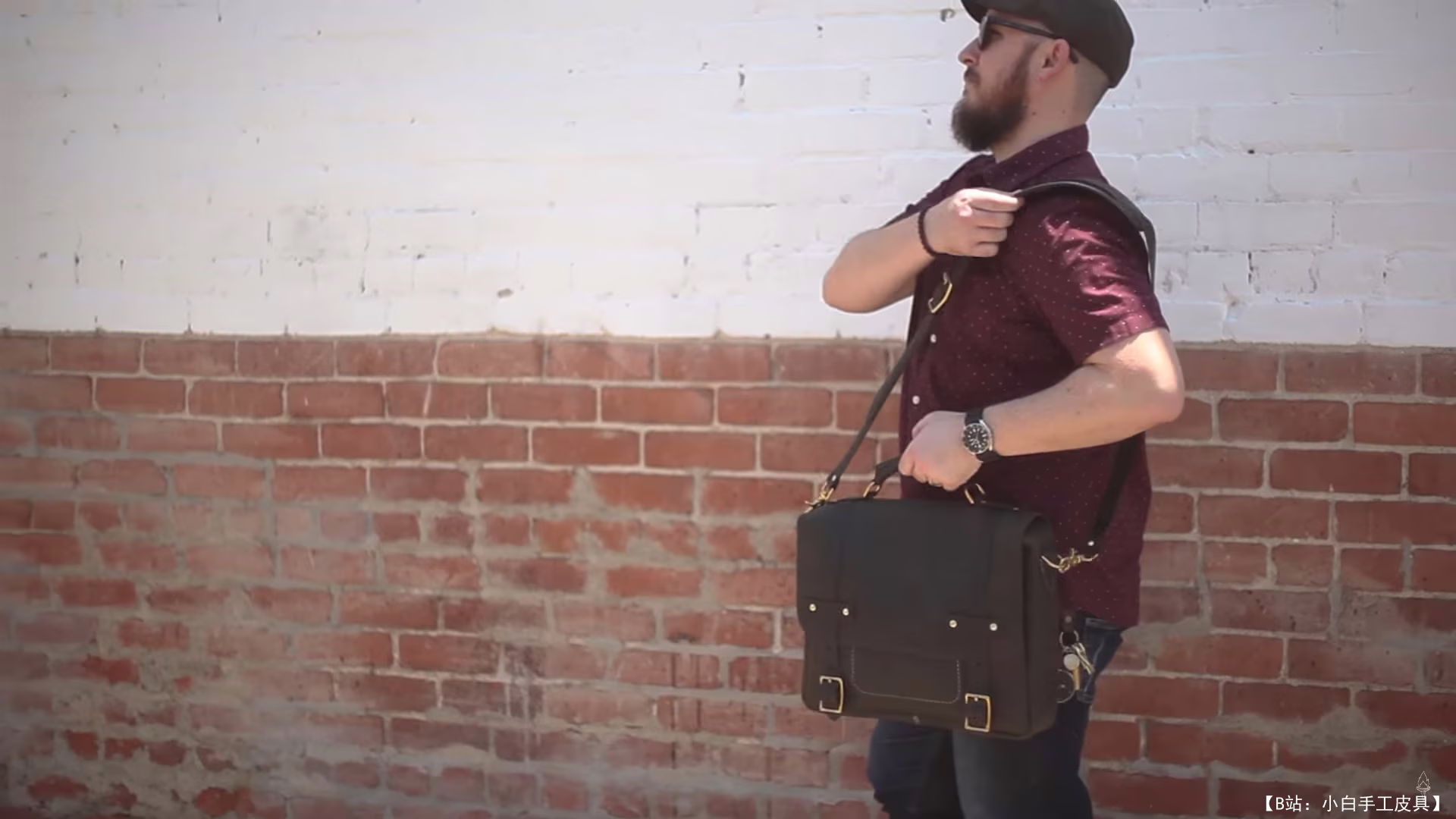 Legacy Brand Leather 的免费版型皮革邮差包 - 4