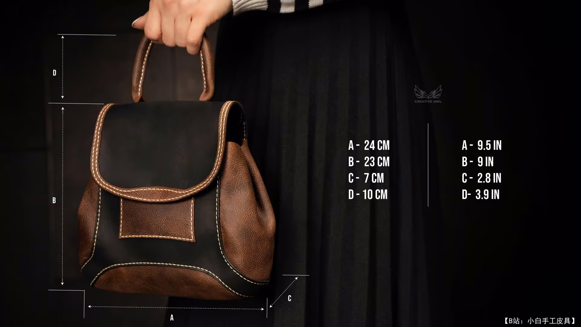 Creative Awl 免费版型皮革 Pixie 钱包包 - 3