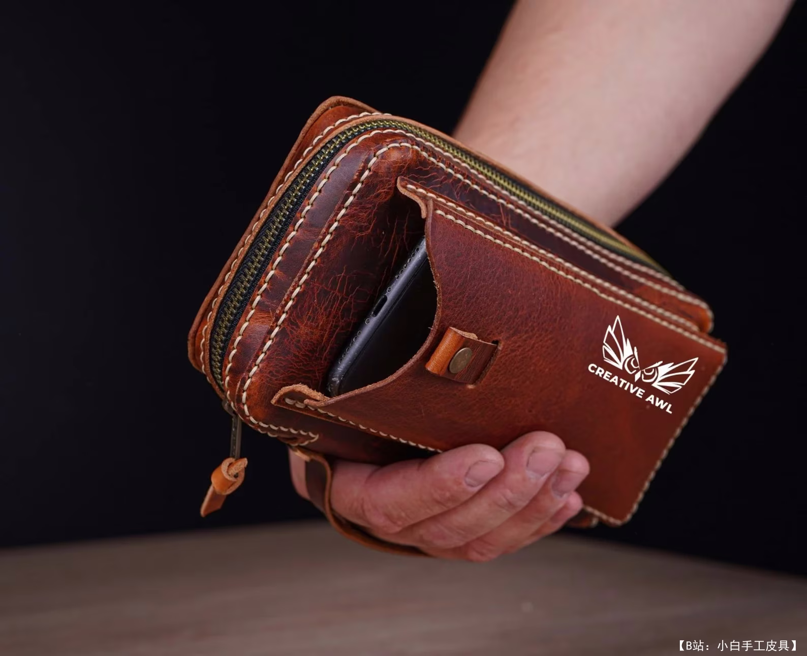 Creative Awl 设计的免费版型皮革香袋多合一 - 2