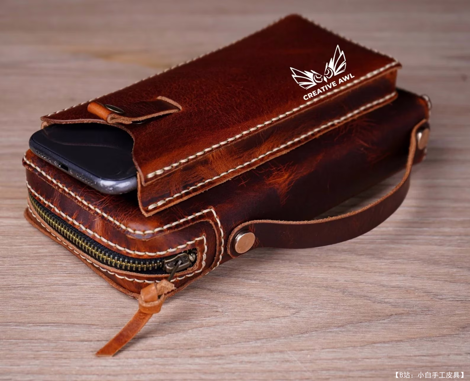 Creative Awl 设计的免费版型皮革香袋多合一 - 4