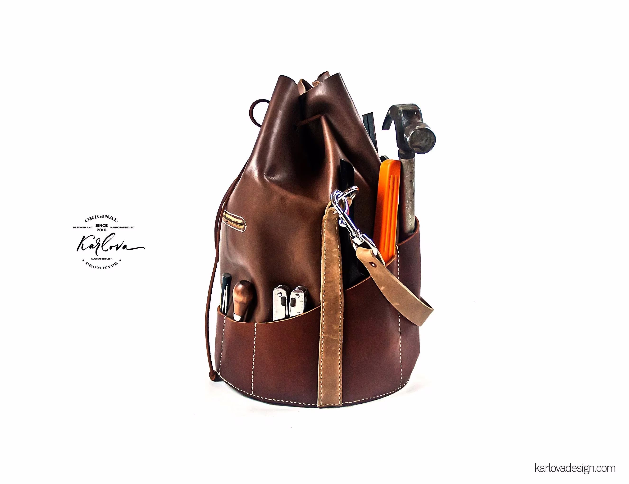 免费版型皮革工具水桶包 Situla by Karlova 设计 - 3