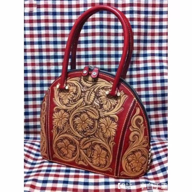 带装饰面板的女式包包的免费版型 - 1