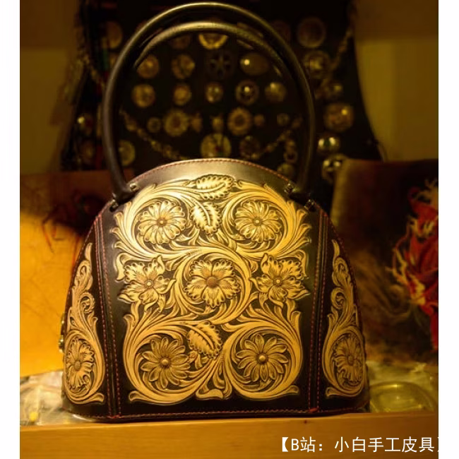 带装饰面板的女式包包的免费版型 - 2