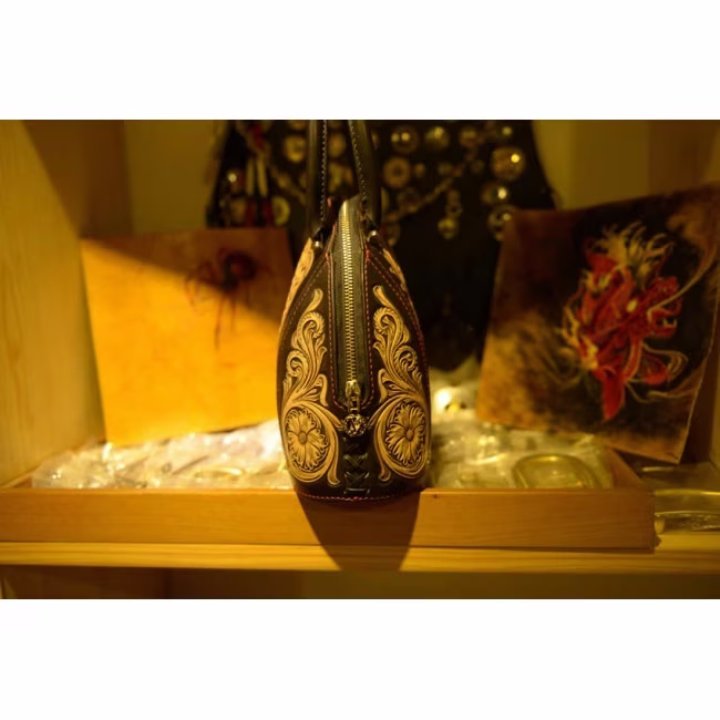 带装饰面板的女式包包的免费版型 - 4