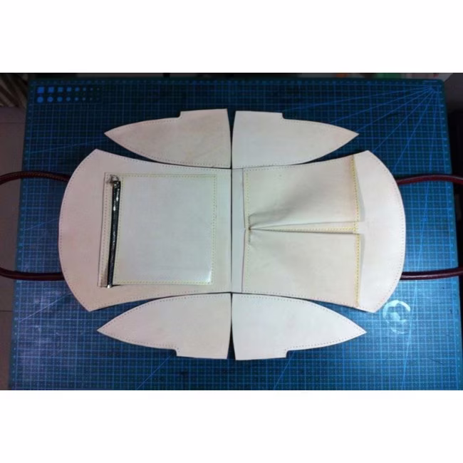 带装饰面板的女式包包的免费版型 - 8