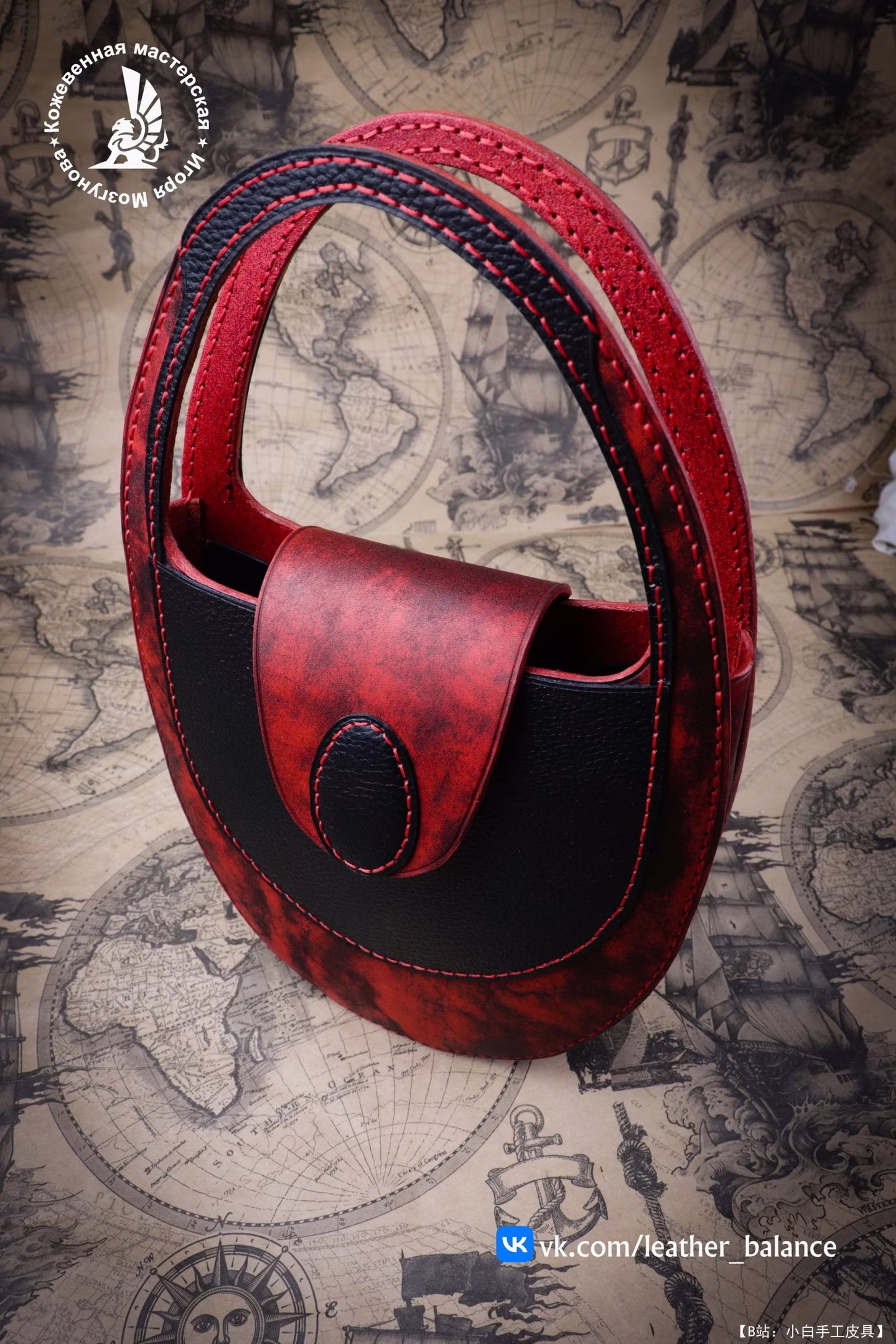 OLIVA Leather Craft 免费版型椭圆形包 - 4