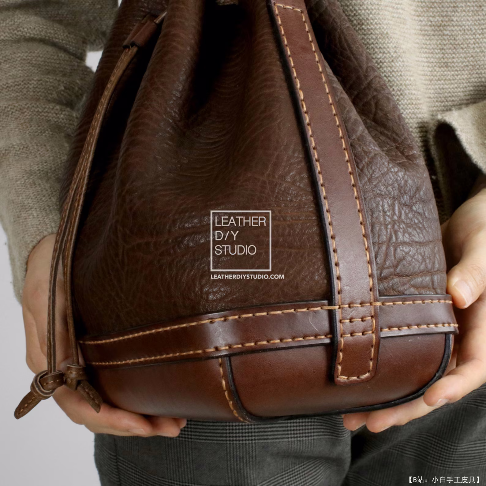 Leather DIY Studio 的免费版型单肩包 #59 - 7