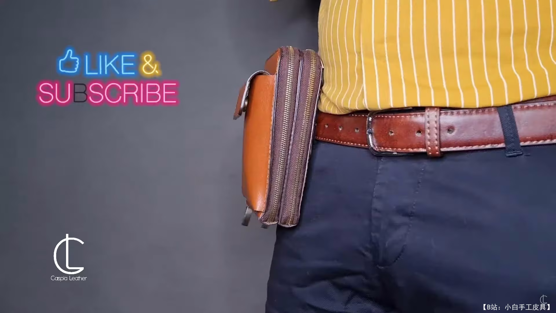 免费版型 Caspia Leather 的单肩包和腰包 - 4