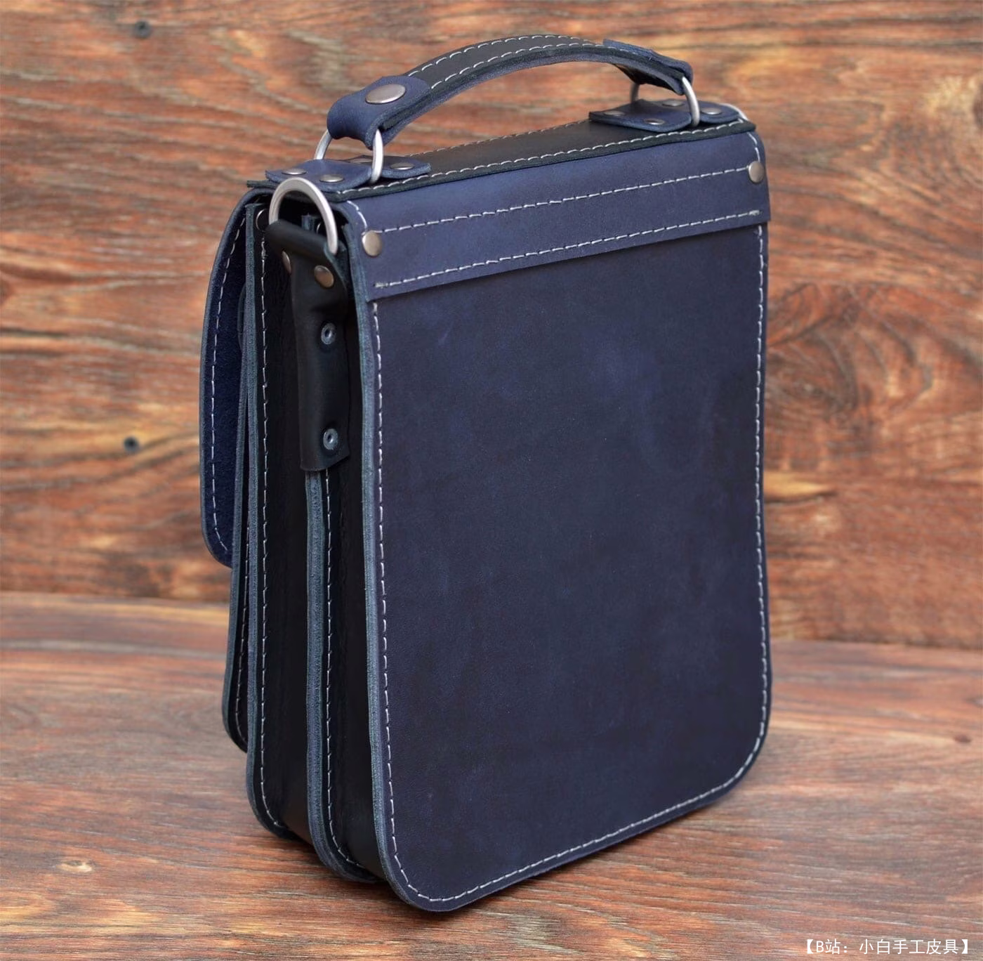 M.Leather 免费版型小号 3 隔层单肩包 - 2