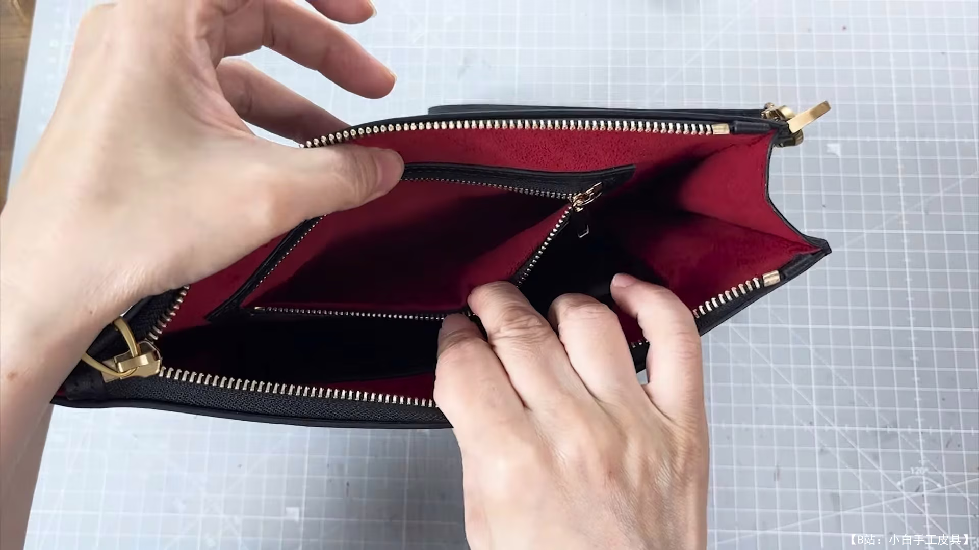 来自 Studio Ganol 的免费版型时尚拉链手拿包 - 5